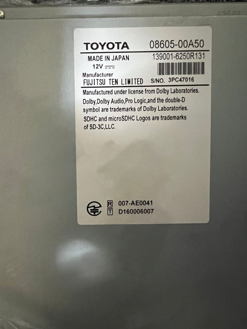 TOYOTA nszt-w66t カーナビゲーションシステム