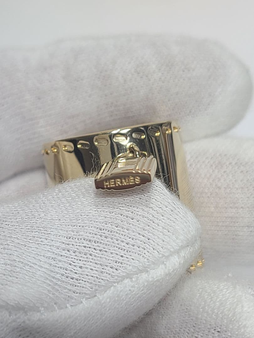 エルメス　カデナチャーム　スカーフリング　ゴールド