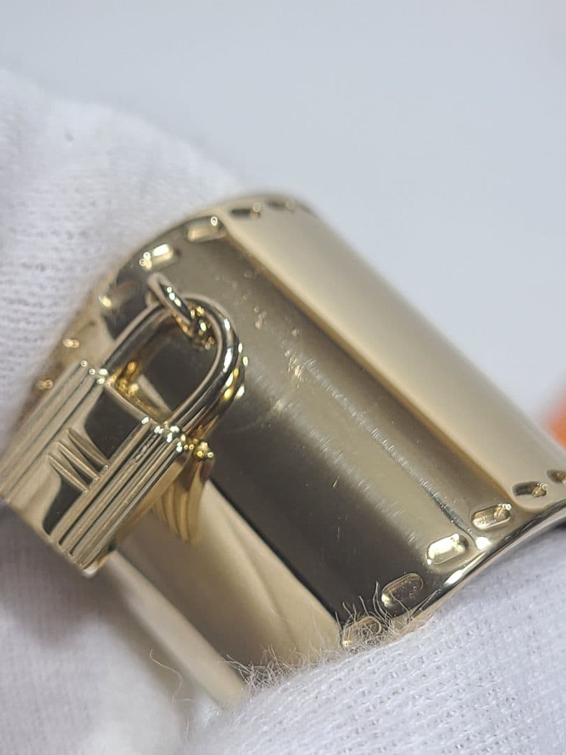 エルメス　カデナチャーム　スカーフリング　ゴールド