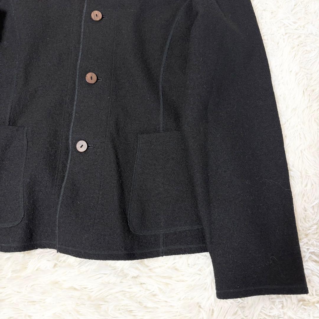 美品✨ヨーガンレール 圧縮ウール ジャケット コート 黒 2way