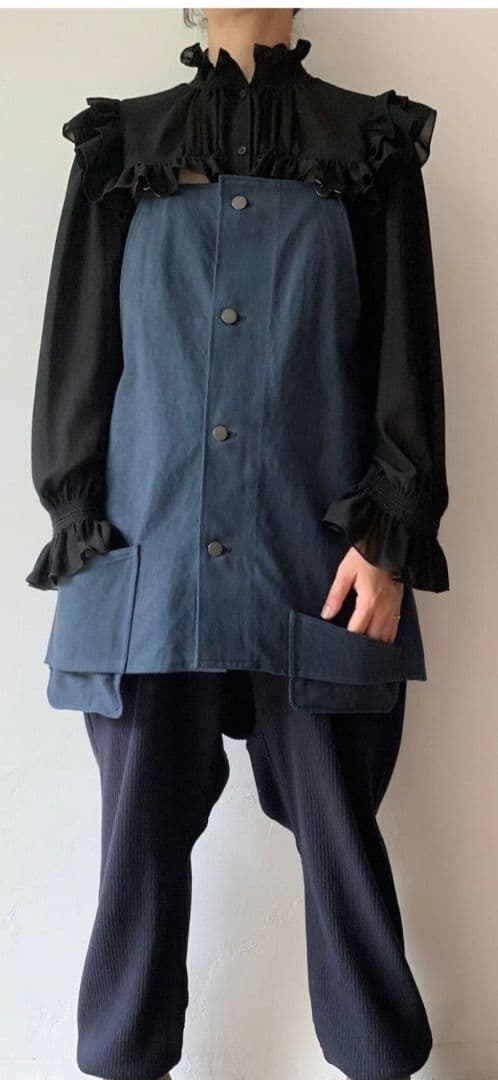 papier Cut overall/Navy　美品