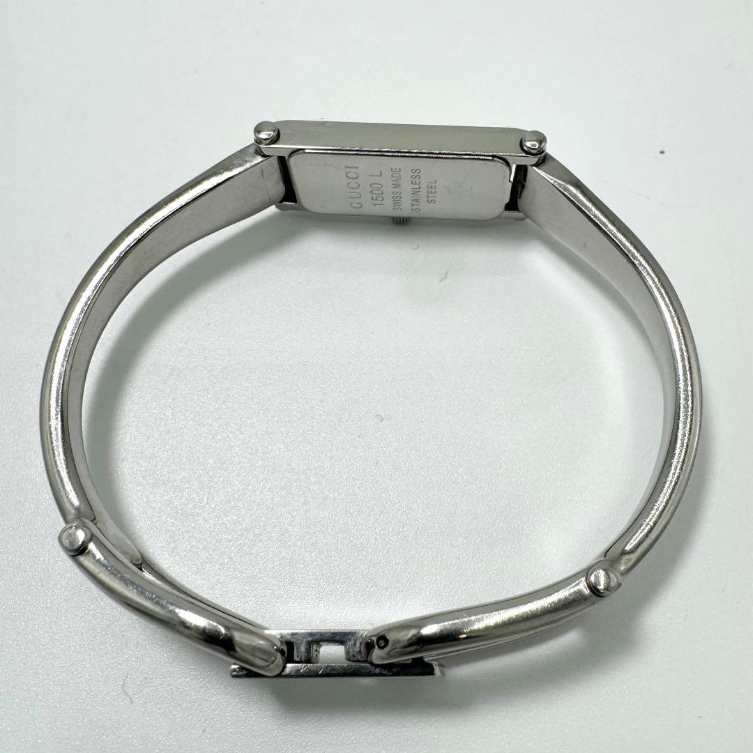 新品電池 GUCCI 1500 L 花柄 腕時計 希少 ブレスウォッチ シルバー