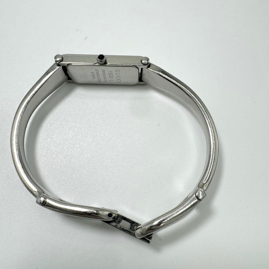 新品電池 GUCCI 1500 L 花柄 腕時計 希少 ブレスウォッチ シルバー