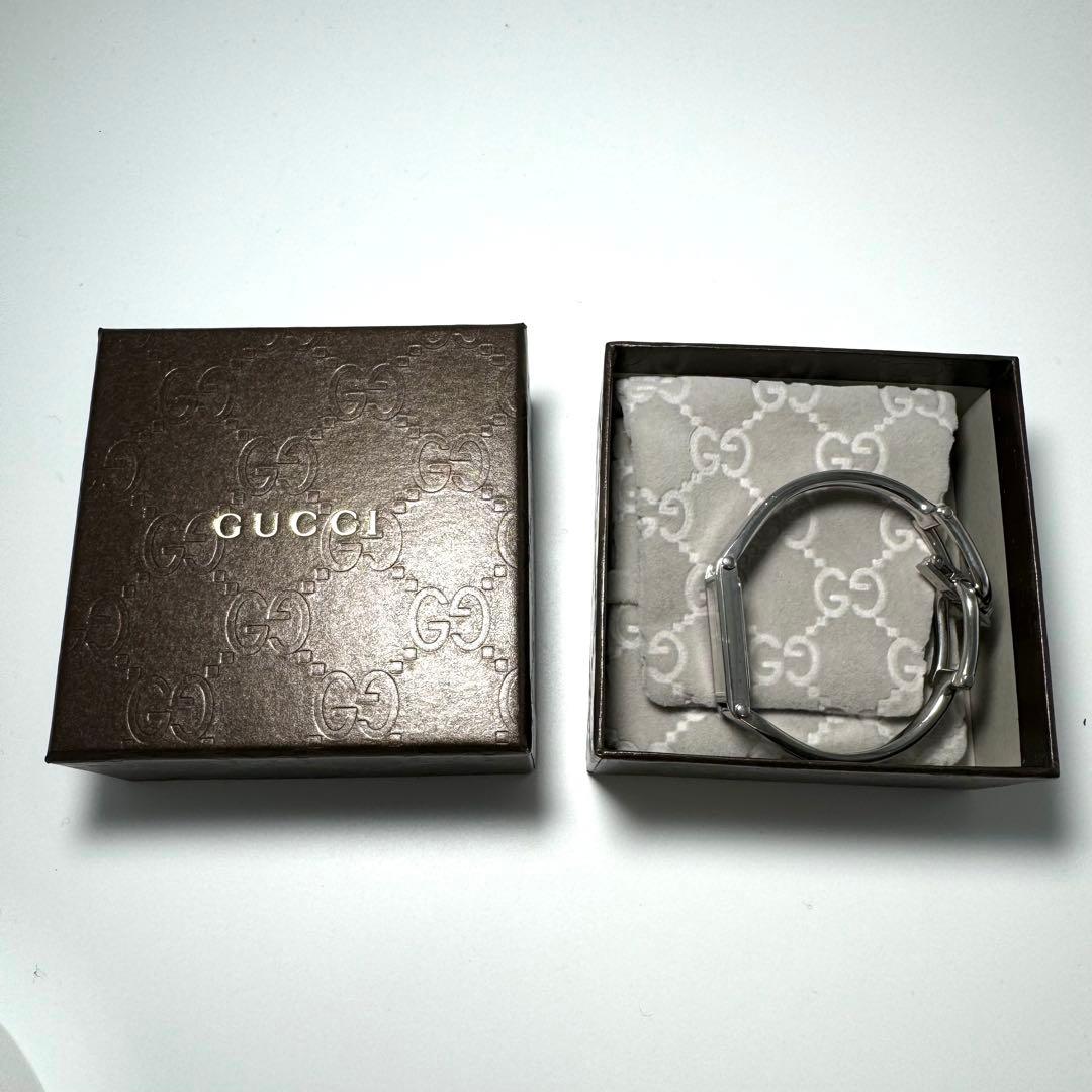 新品電池 GUCCI 1500 L 花柄 腕時計 希少 ブレスウォッチ シルバー