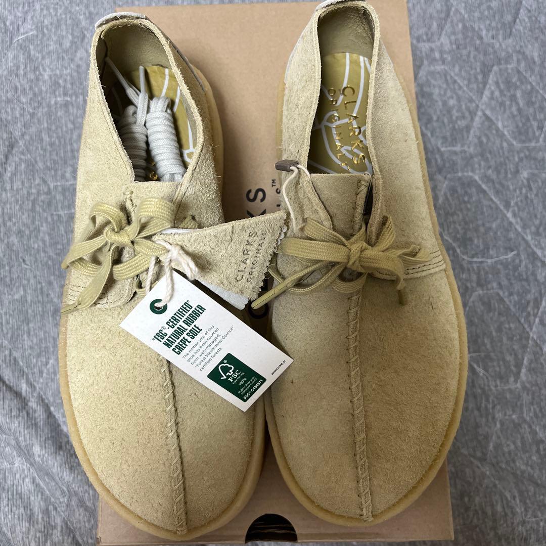 靴 CLARKS Trek Cup Maple Hairy Suede 24.5cm