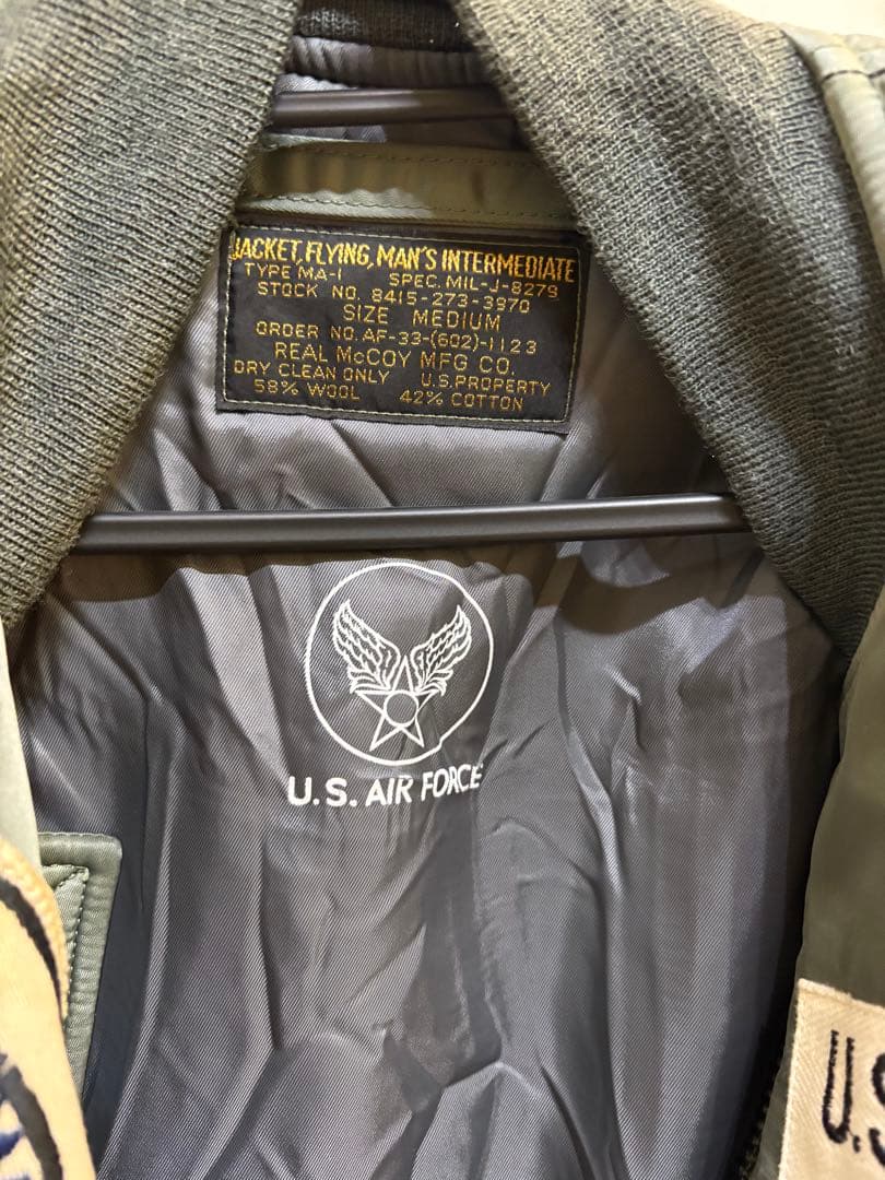 年末年始のみ割引！旧ザリアルマッコイズ　MA-1 フライトジャケット　本物。美品