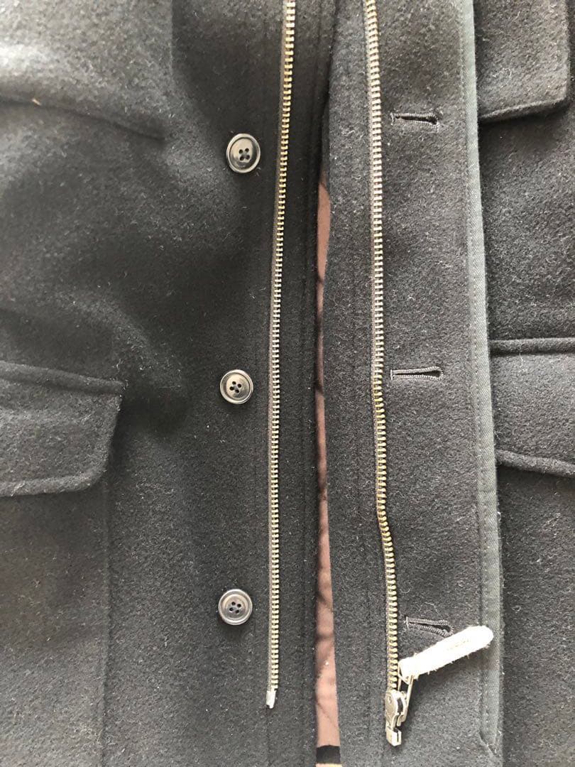 BOGLIOLI ボリオリCPOピーコート　中綿　ウールモッサ　ブラック