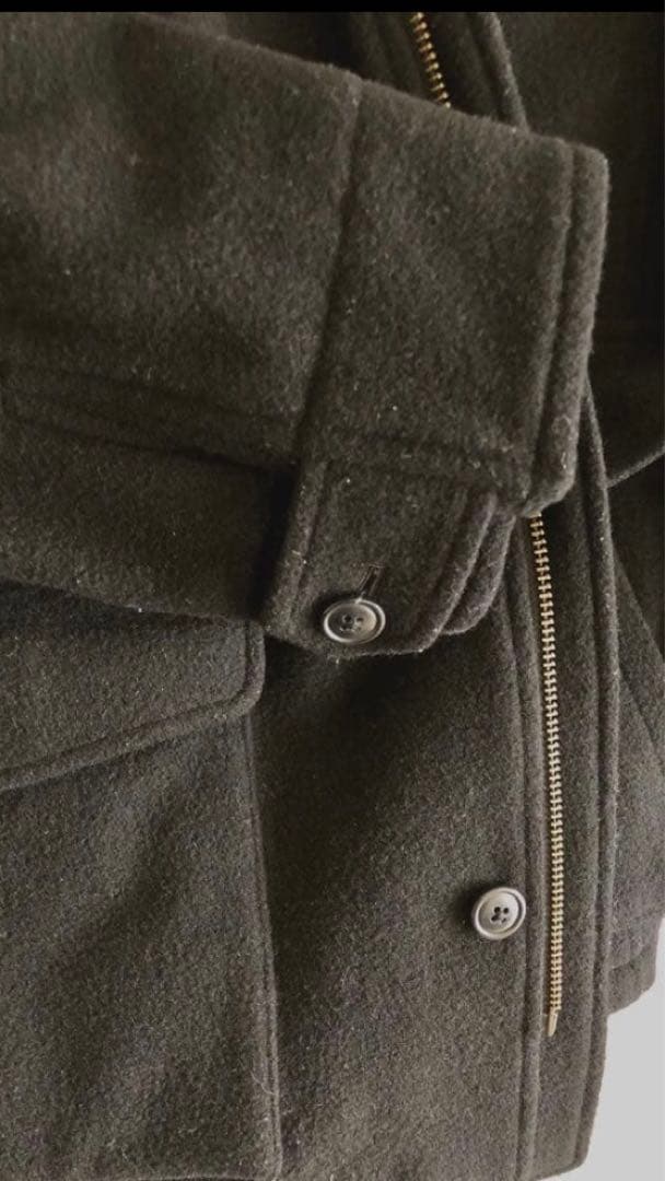 BOGLIOLI ボリオリCPOピーコート　中綿　ウールモッサ　ブラック