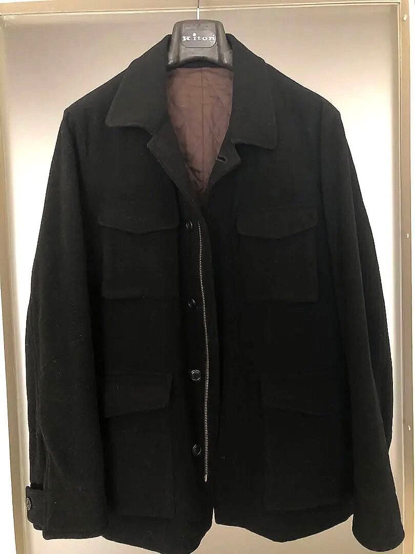 BOGLIOLI ボリオリCPOピーコート　中綿　ウールモッサ　ブラック