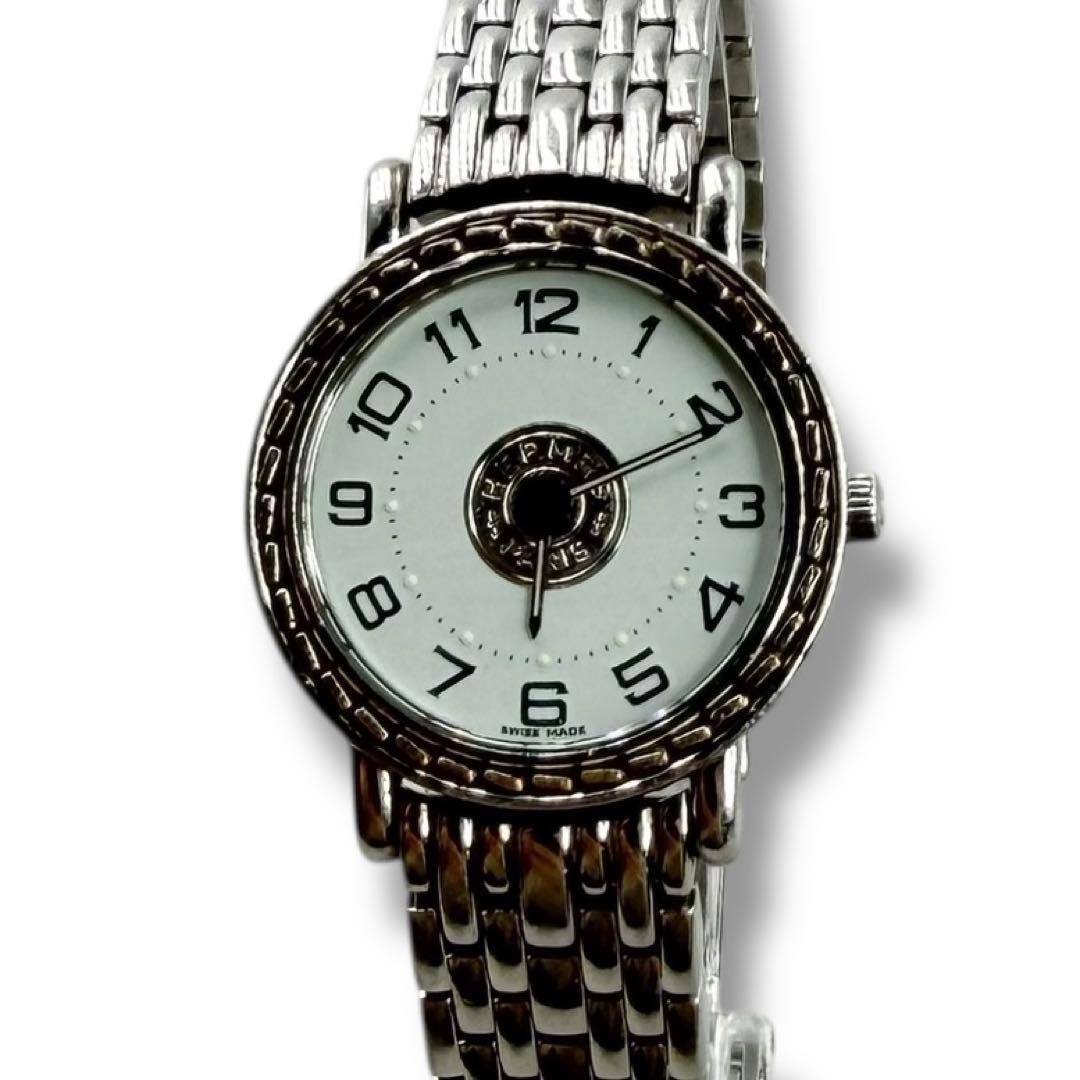 美品 HERMES エルメス セリエ 時計 腕時計 Vintage シルバー