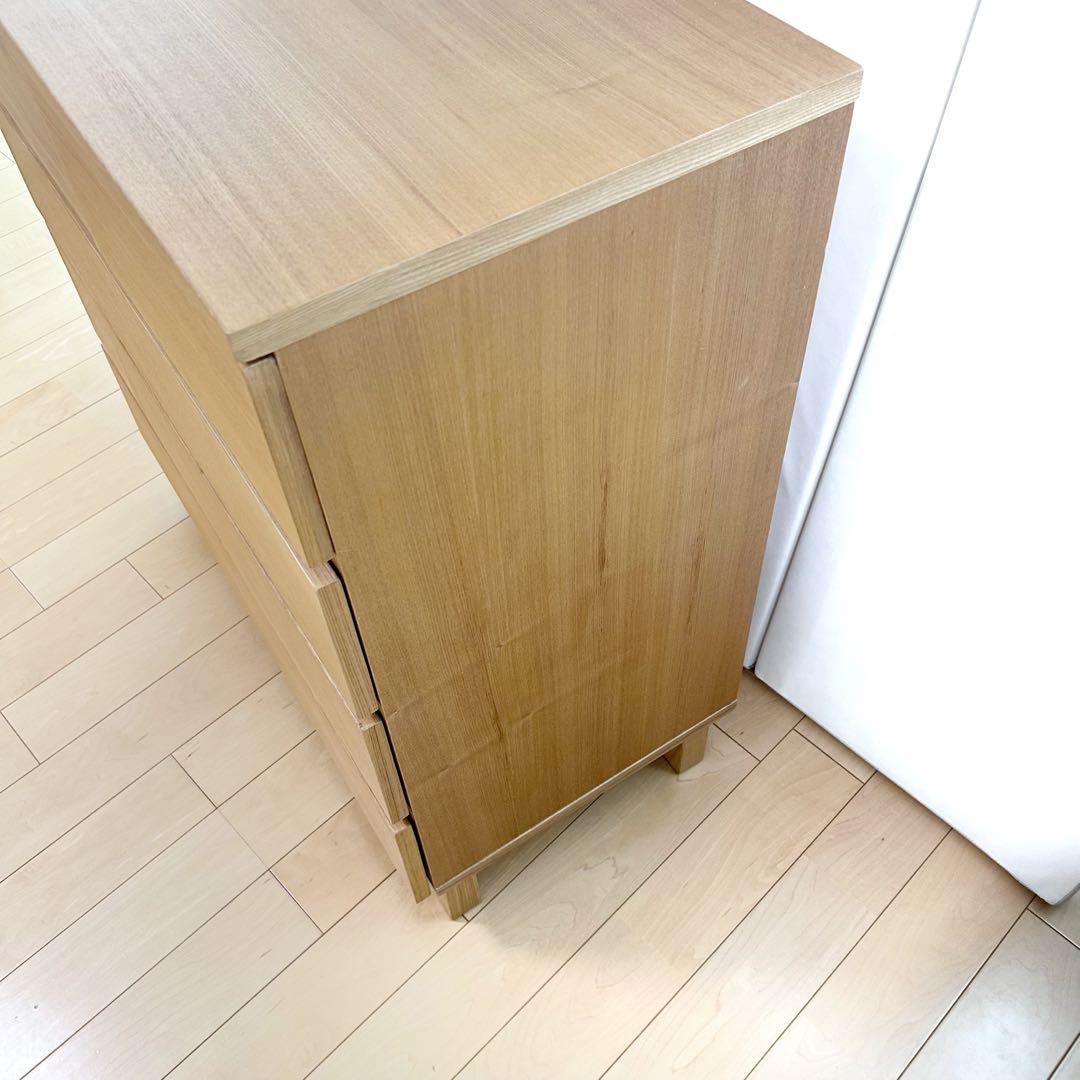 【ヤコ様】無印 MUJI チェスト４段 オーク材 極美品　良品計画　脚付き　突板