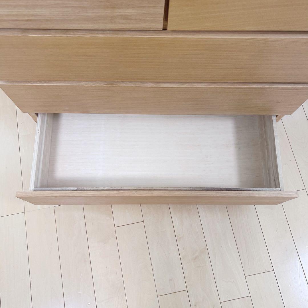 【ヤコ様】無印 MUJI チェスト４段 オーク材 極美品　良品計画　脚付き　突板