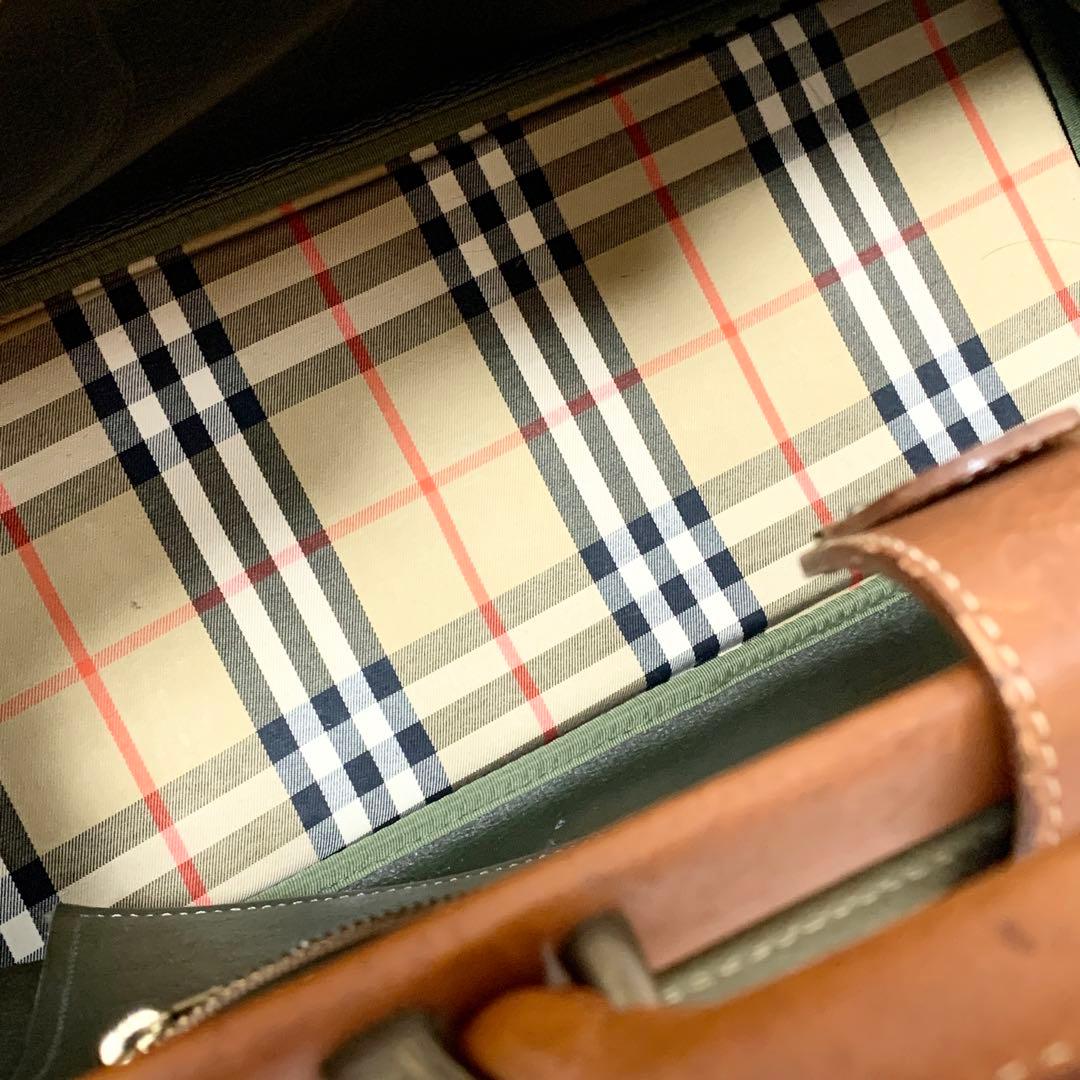 希少美品✨ BURBERRY バーバリー キャンバス ドクターバッグ カーキ