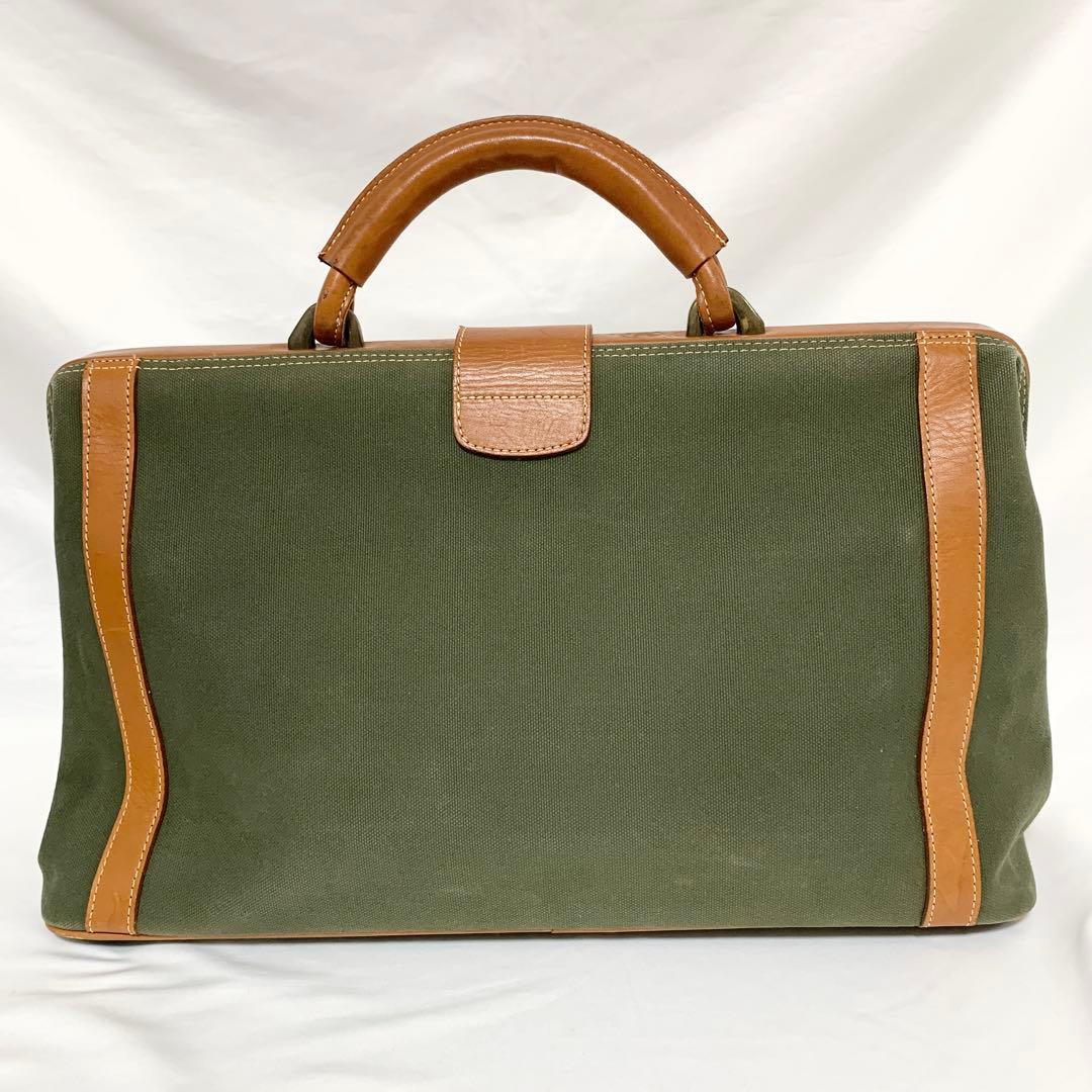 希少美品✨ BURBERRY バーバリー キャンバス ドクターバッグ カーキ