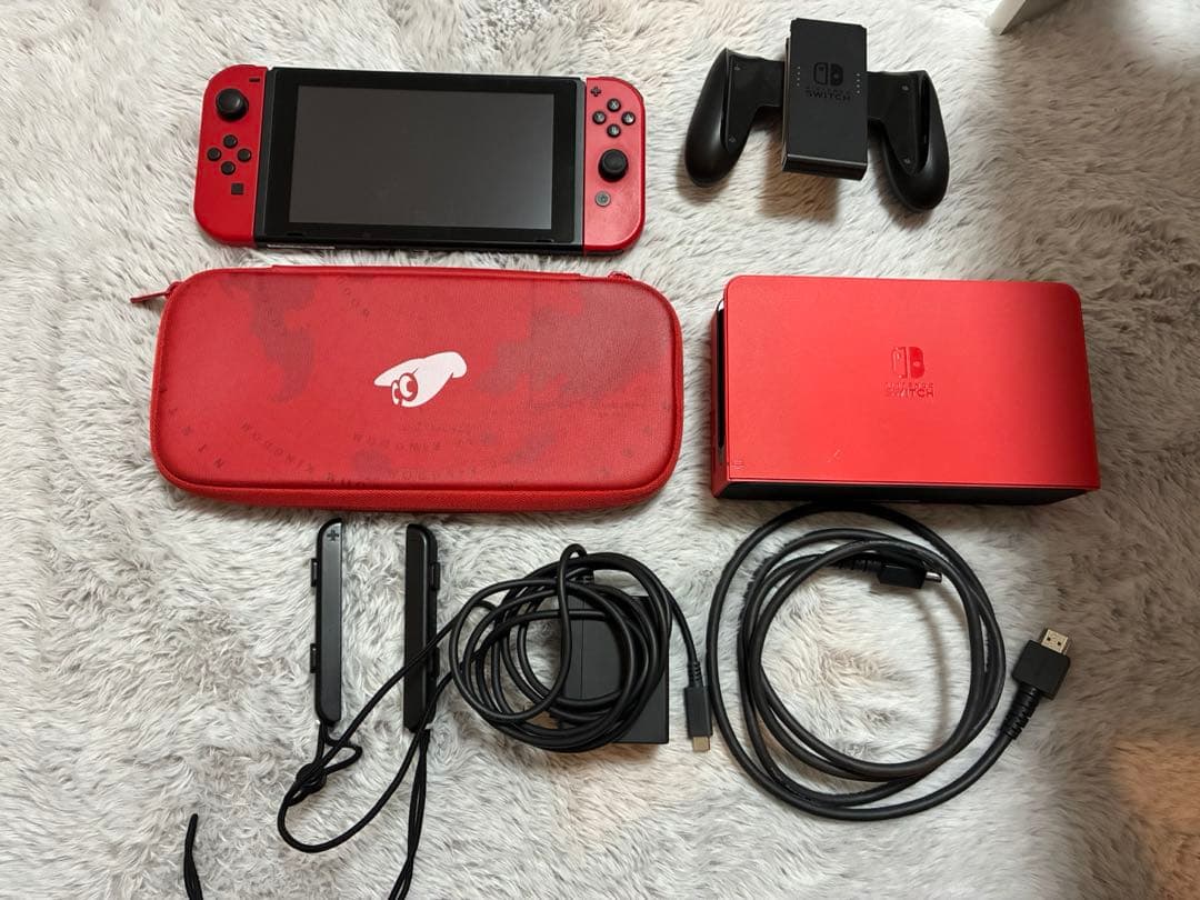 【キャリングケース付】Nintendo Switch 本体 レッド【箱なし】