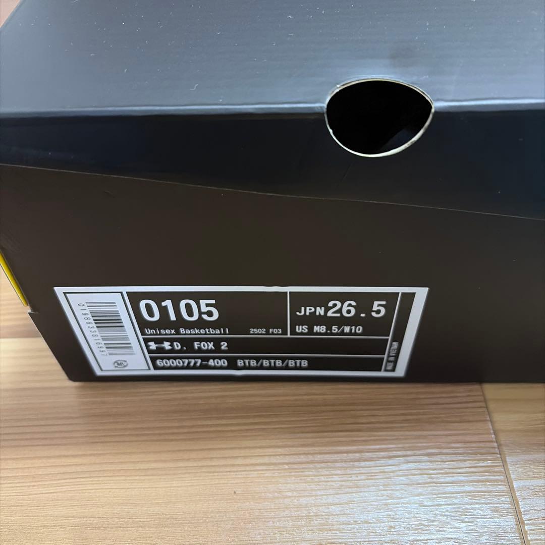 シューズ(男性用) under armour curry fox 2 26.5cm