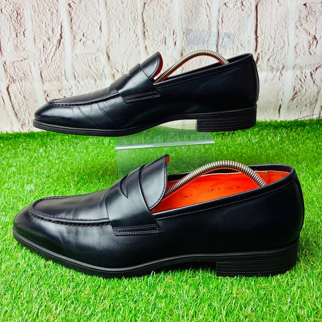 【極美品】Santoni ローファー レザー 本革 厚底 革靴 7(26)