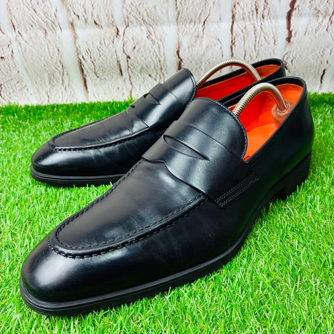 【極美品】Santoni ローファー レザー 本革 厚底 革靴 7(26)