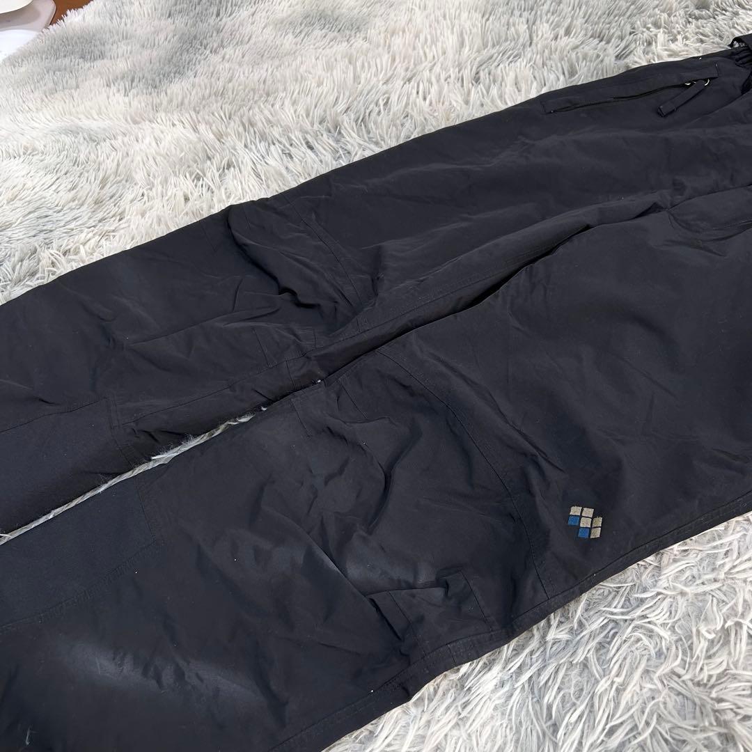 m6415【モンベル】スキーパンツ ビブパンツ スノボー サスペンダー付き 黒