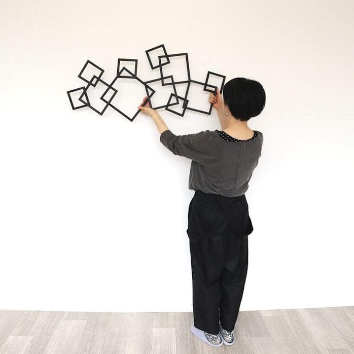 アイアンウォールアートパネル 幾何学 壁飾り アートパネル（24）