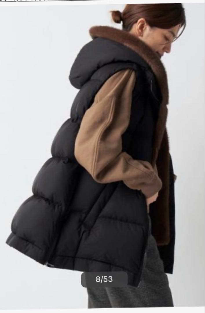 LOU ANDREA ルーアンドレア DOWN VEST ダウンベストBLACK