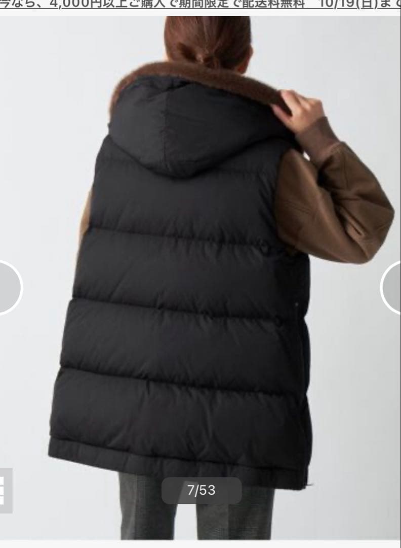 LOU ANDREA ルーアンドレア DOWN VEST ダウンベストBLACK