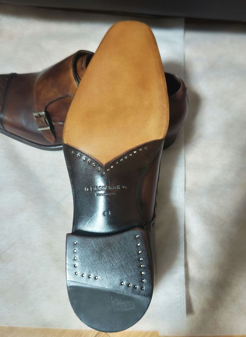 1/24まで値下げ【未使用】マグナーニ　ダブルモンク　43(26.5〜27cm)