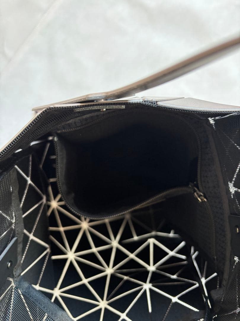 BAOBAO ISSEY MIYAKE トートバッグ ブラウンシルバー