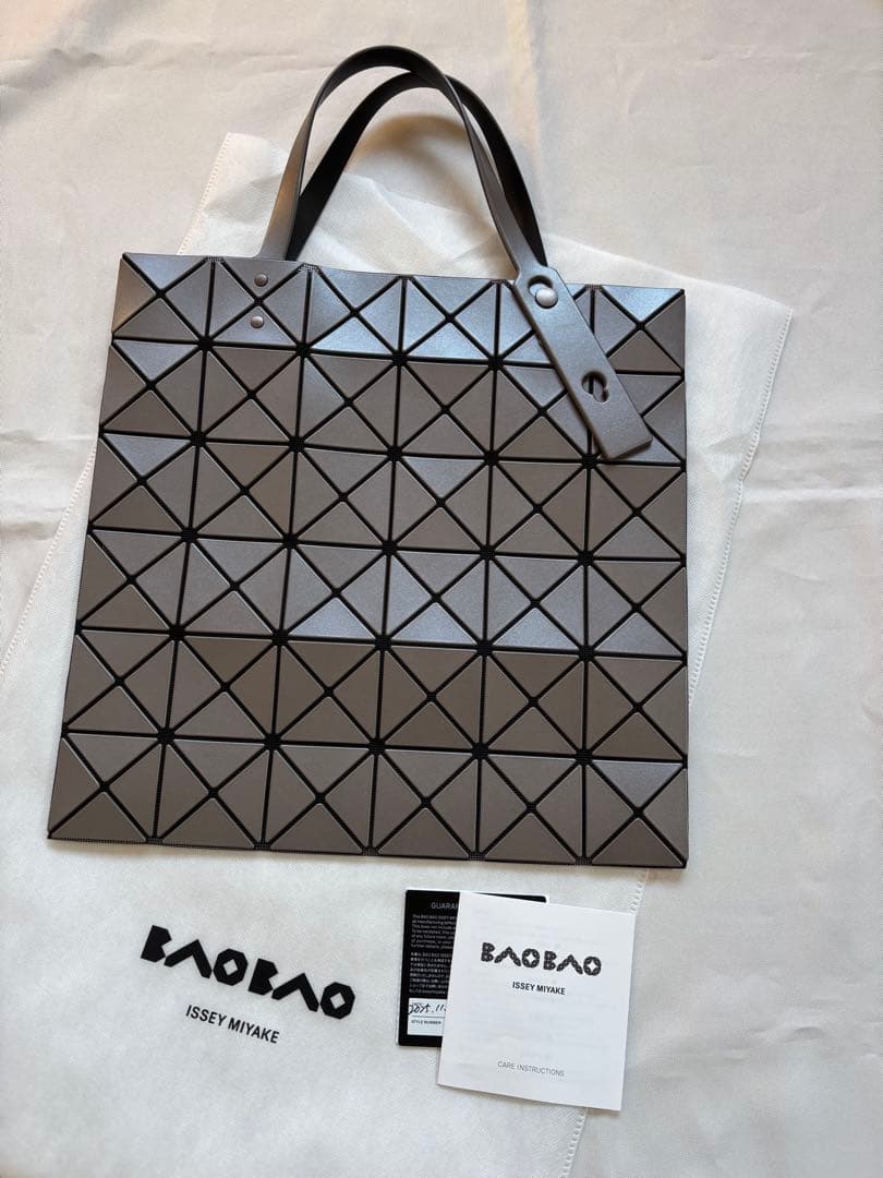 BAOBAO ISSEY MIYAKE トートバッグ ブラウンシルバー