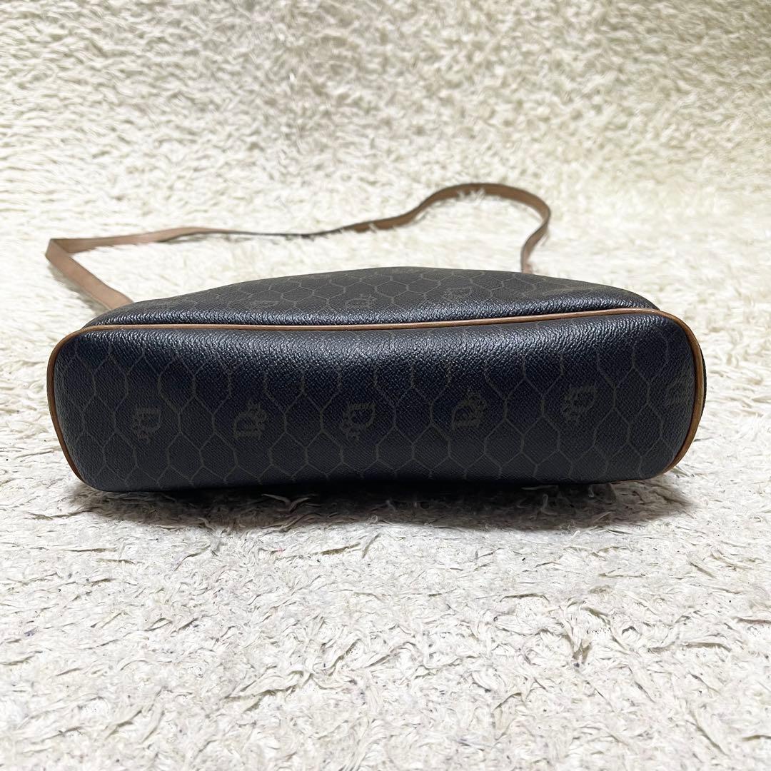 【良品】ディオール　ショルダーバッグ　レザー　PVC ハニカム　ゴールド金具