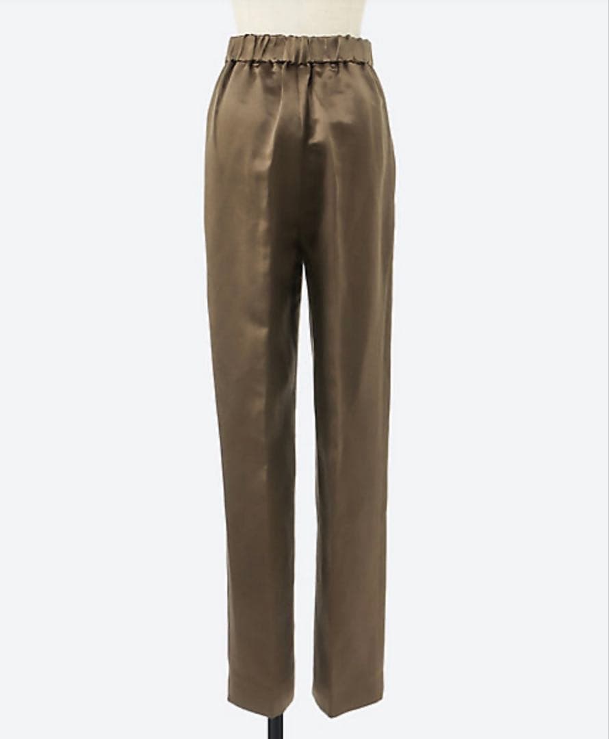 BLAMINK バックギャザーストレートパンツ　ネイビー36