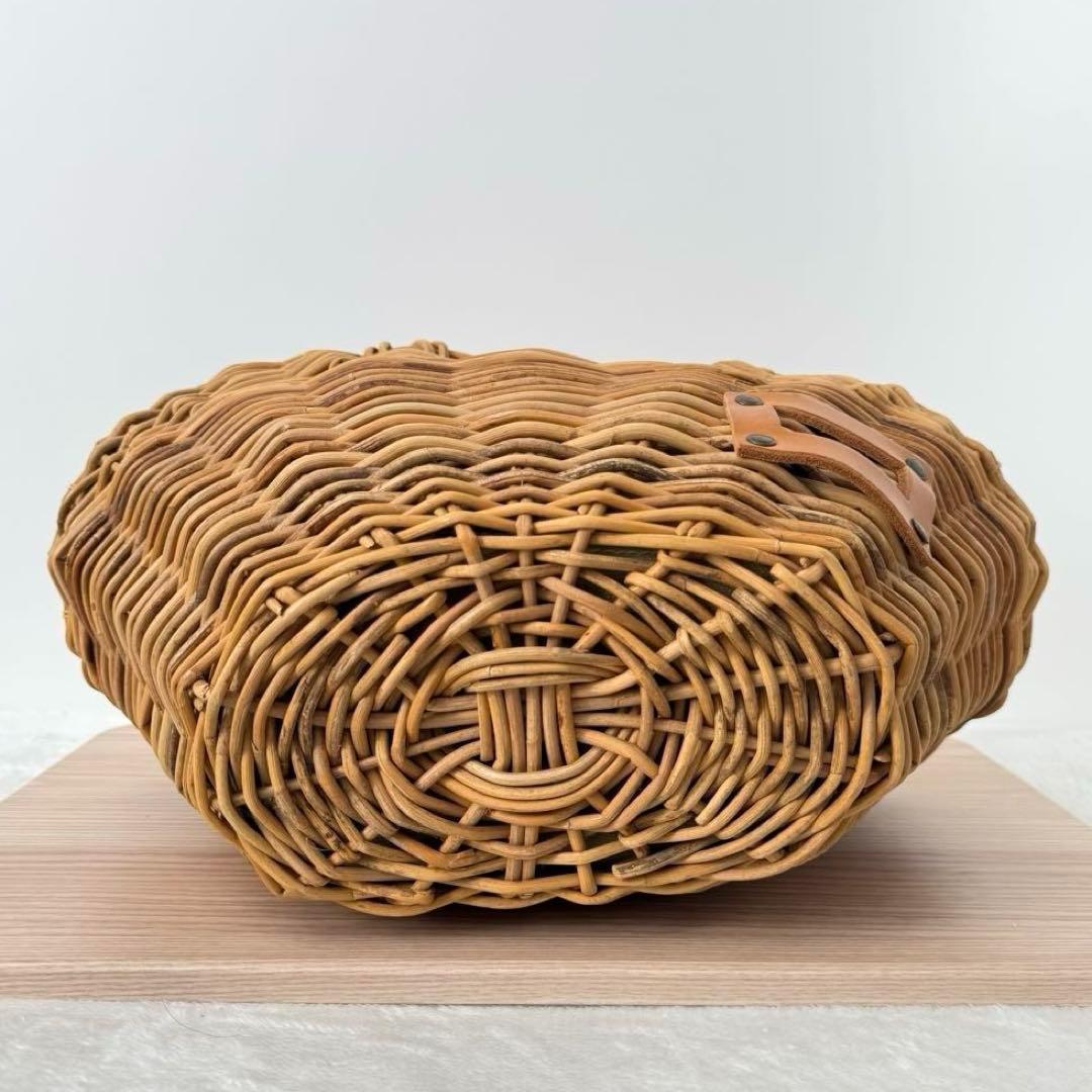 【美品✨️】eb.a.gos エバゴス 2本手 リネンかぶせ かごバッグ