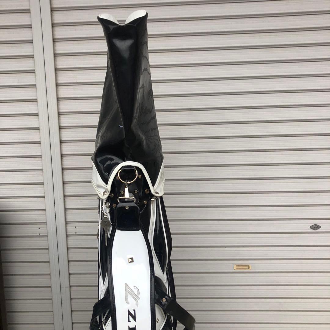 ゴルフバッグ キャディバッグ ZEAL ジール スカル 合成皮革 エナメル