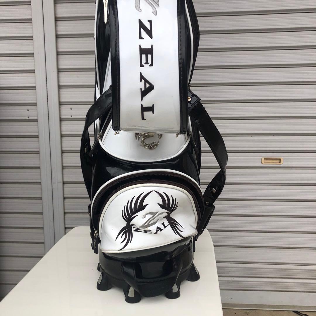 ゴルフバッグ キャディバッグ ZEAL ジール スカル 合成皮革 エナメル