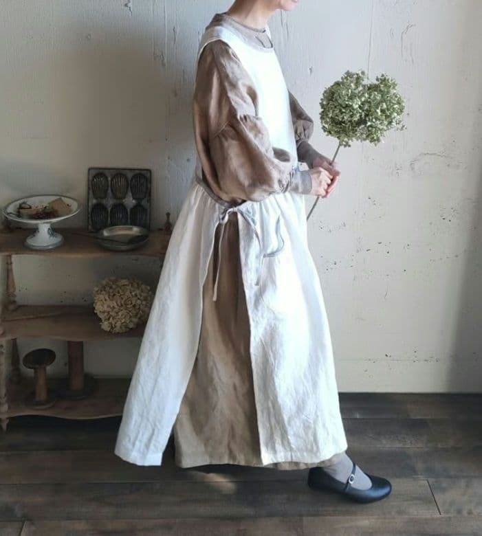 meguri-megutte M刺繍.ᐟ‪限定エプロンワンピース.ᐟ‪