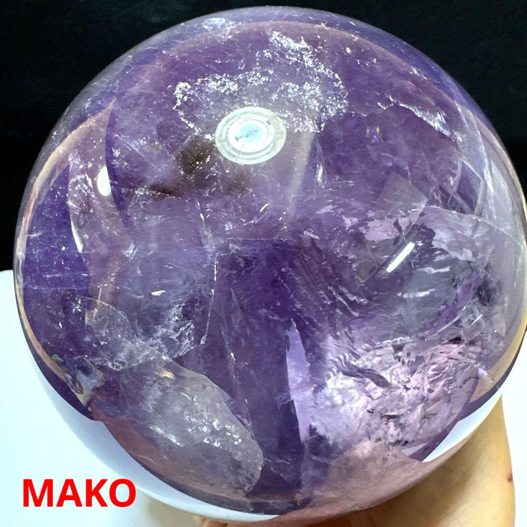 M1837☆アメジスト丸玉直径128mm3.0Kg☆天然石☆N51004
