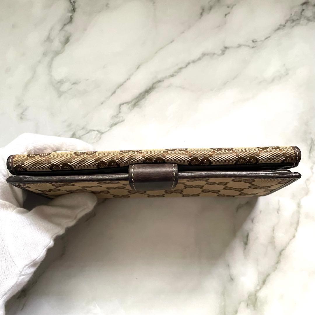 GUCCI GGキャンバス　レザー　ラブリーハート 長財布　美品0113-②