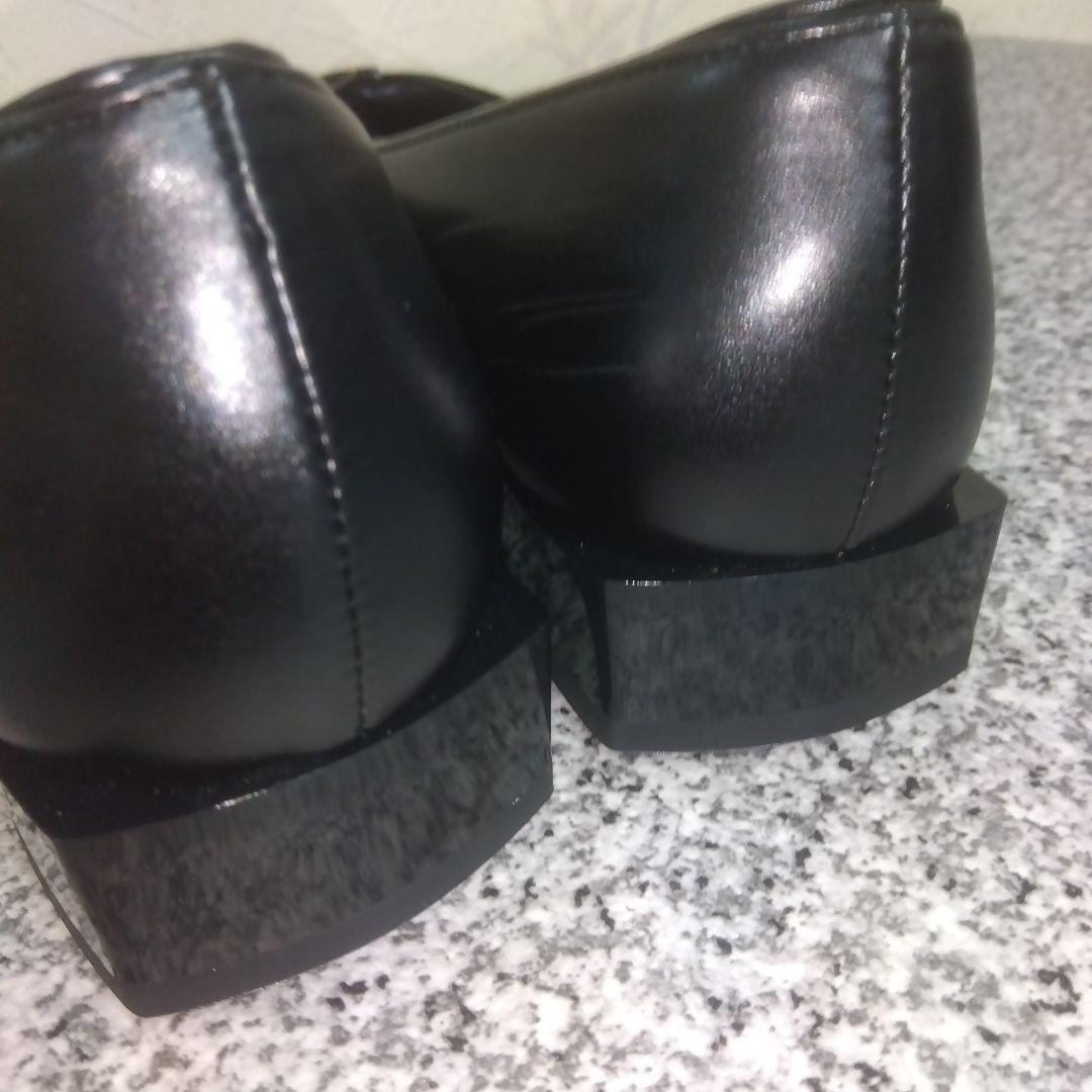 美品 LE TALON ルタロン Vカット フラット パンプス 23スクエアトゥ