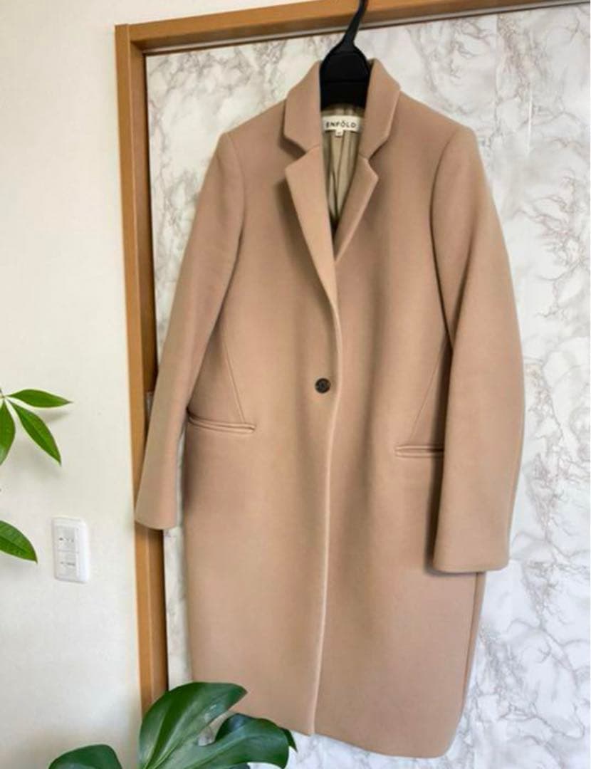 エンフォルド ロングコート キャメル ベージュ