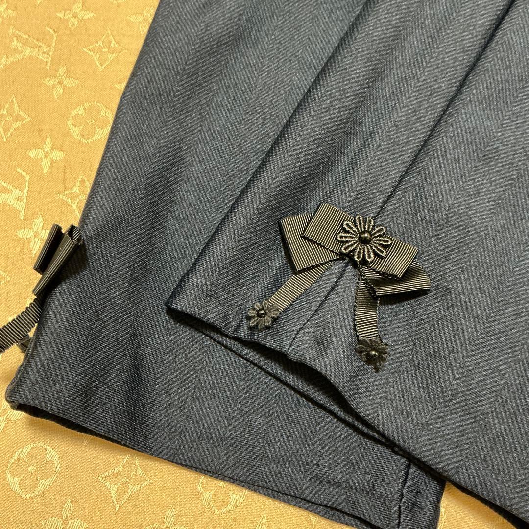 【新品】スーパービューティー☆裏起毛パンツ42☆紺