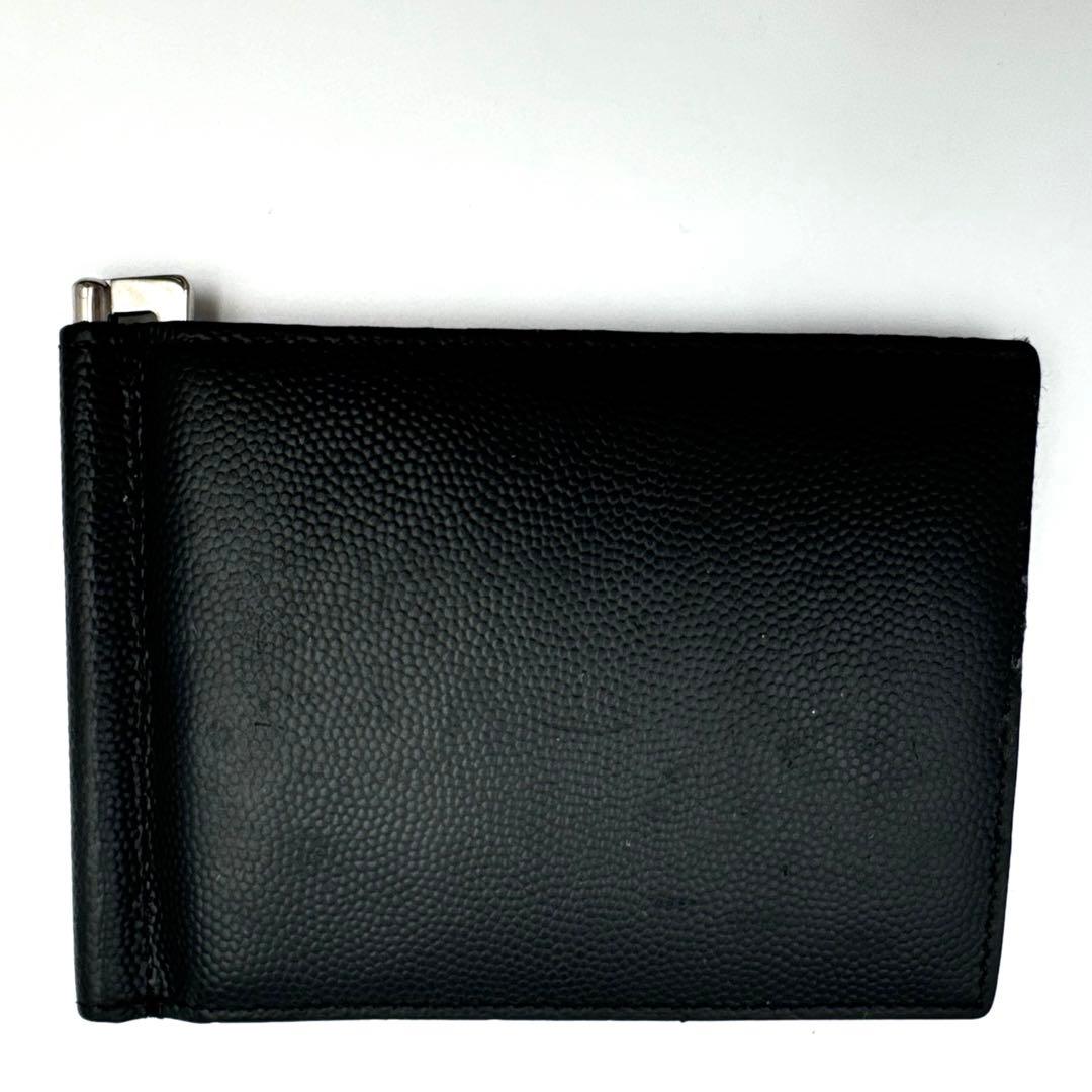 サンローラン　マネークリップ　ブラック　レザー