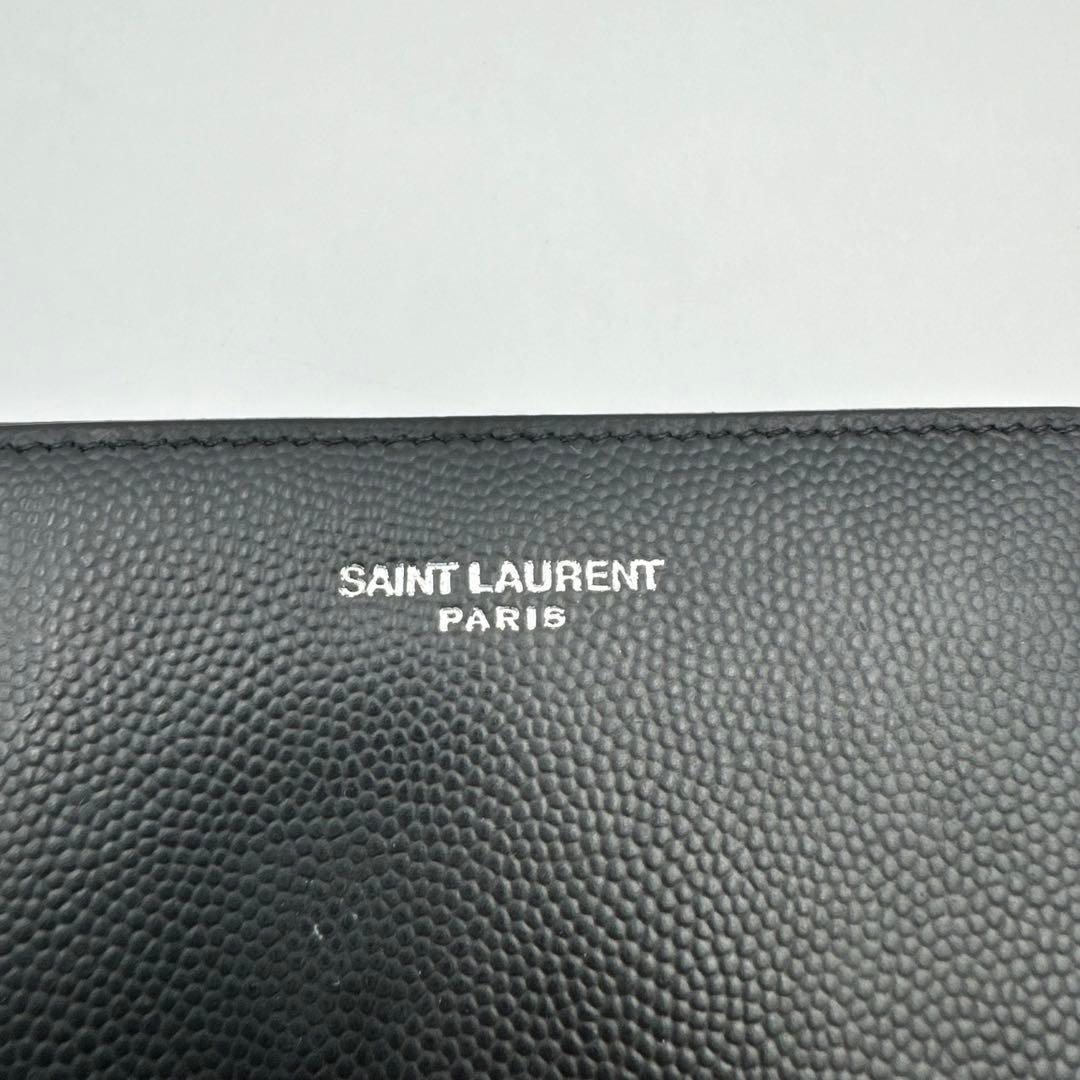 サンローラン　マネークリップ　ブラック　レザー