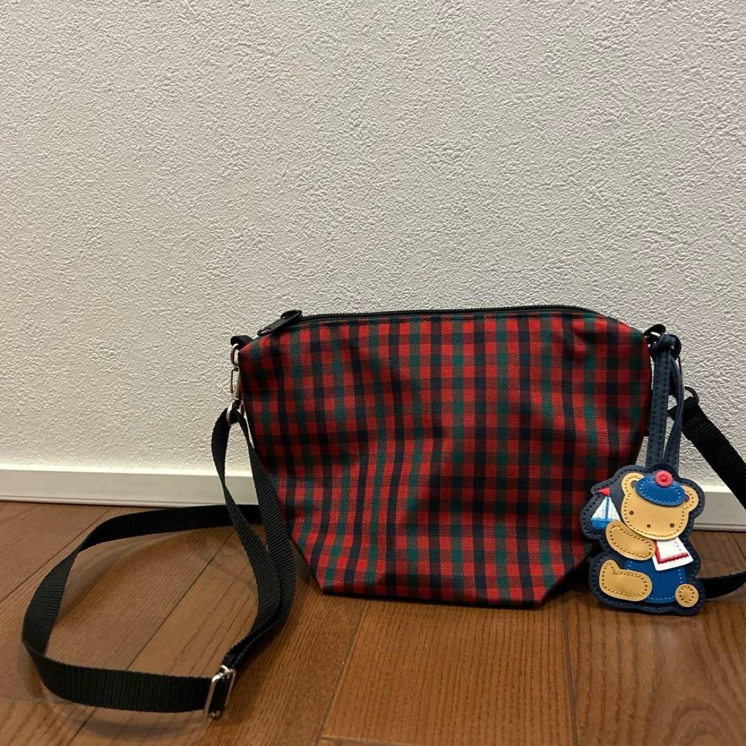 familiar チェックポシェット