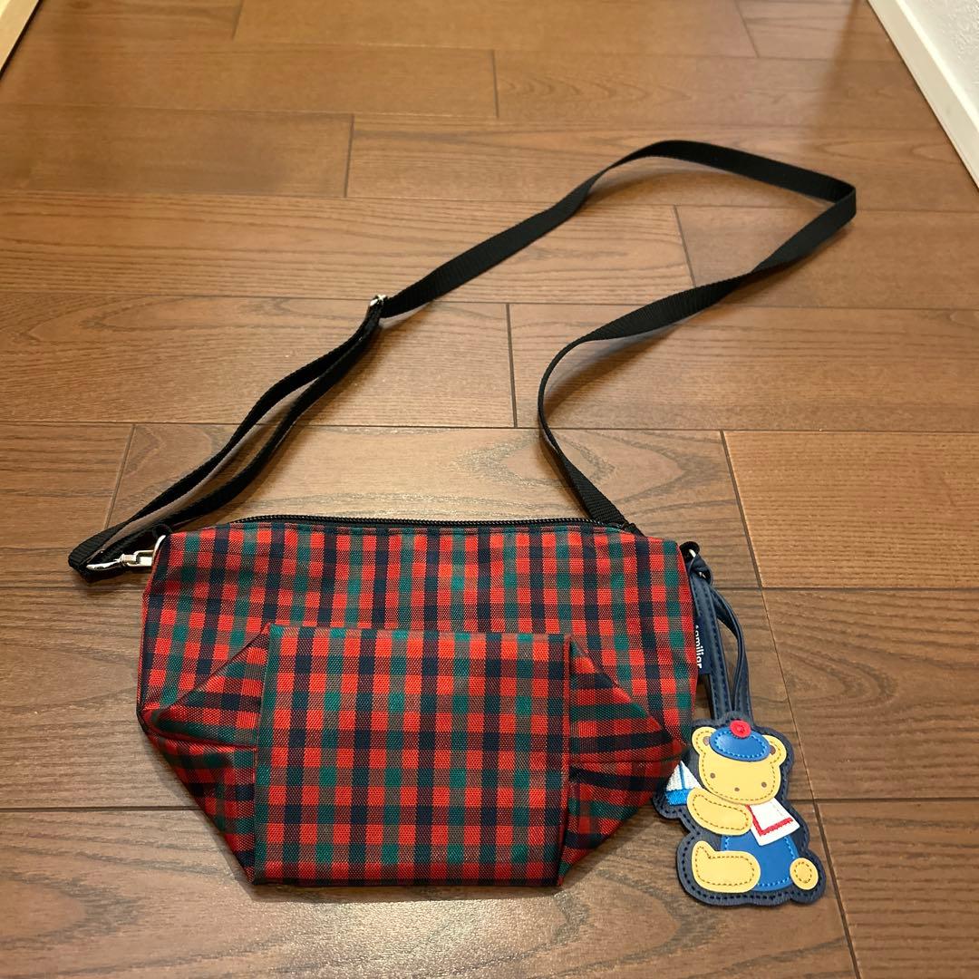 familiar チェックポシェット