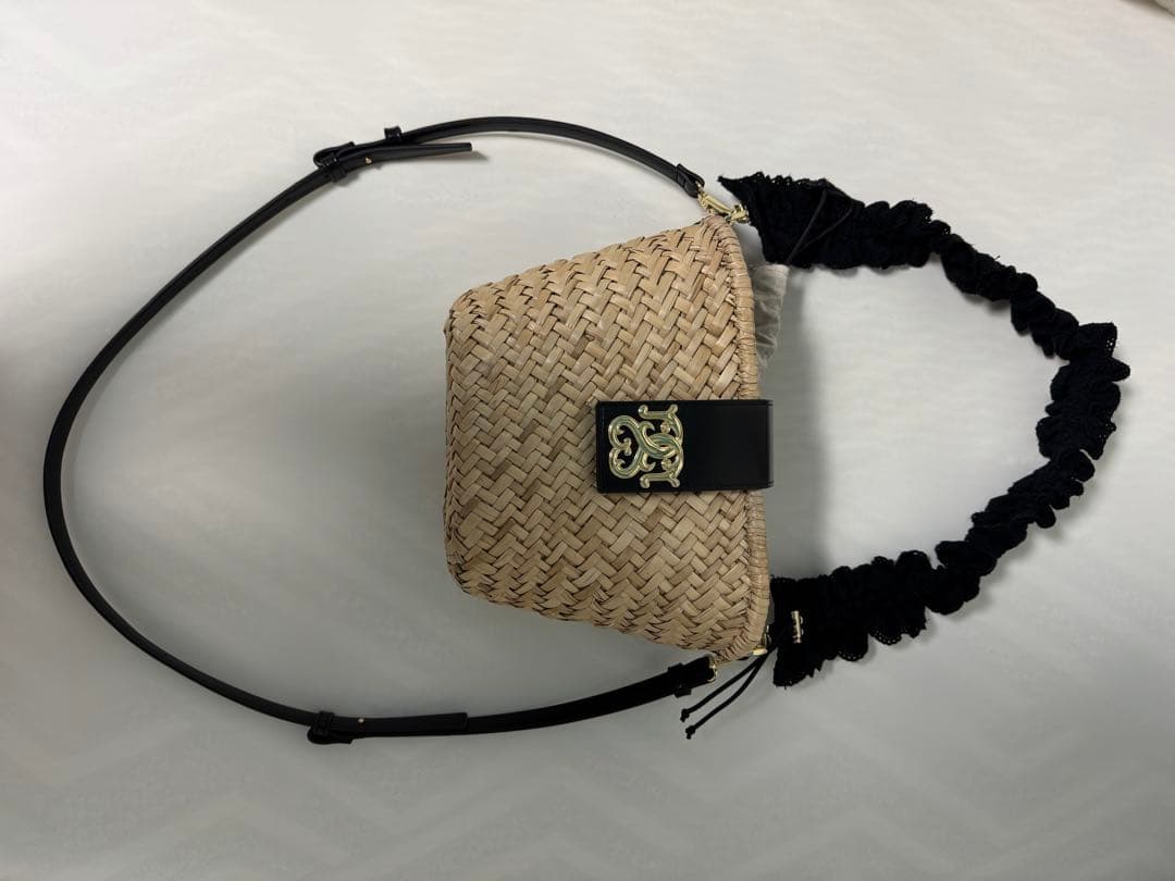 SNIDEL コットンショルダーブレードバッグ ブラック