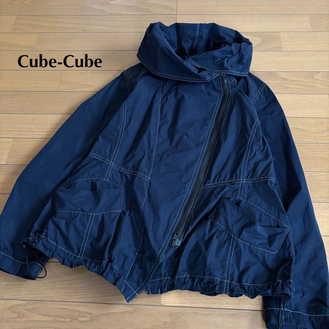 Cube-Cube センソユニコ ナイロンジャケット 個性的デザイン サイズ40