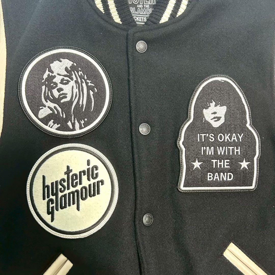 タ*シ様 HYSTERIC GLAMOUR スタジャン L ヒスガール ロゴ 刺