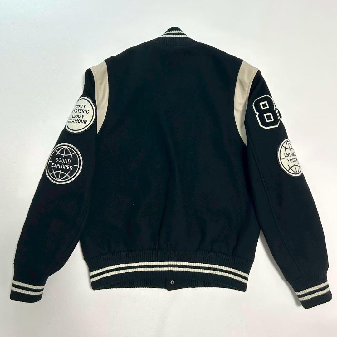 タ*シ様 HYSTERIC GLAMOUR スタジャン L ヒスガール ロゴ 刺