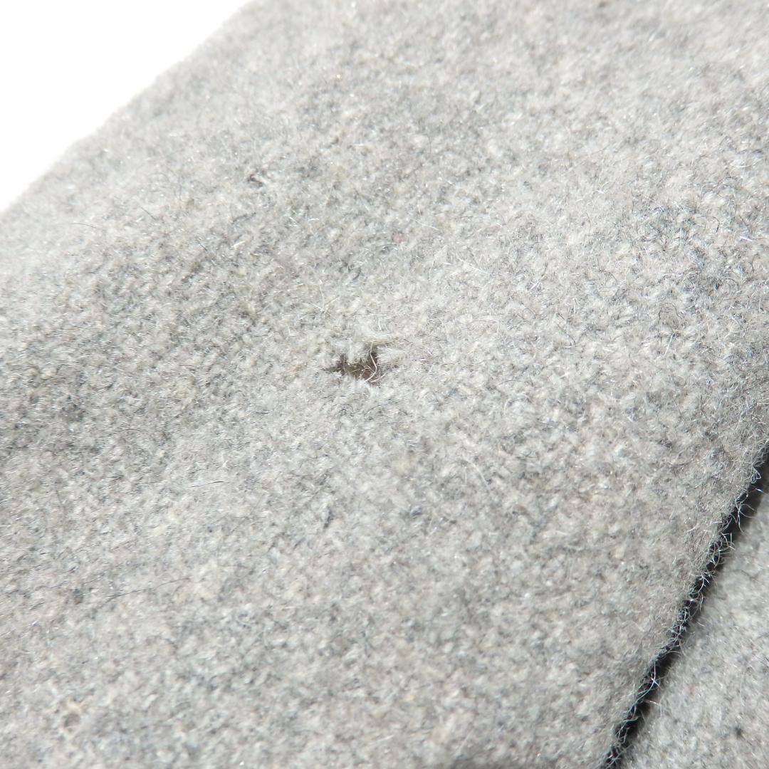 60s ビンテージ 無地 ウール スタジャン グレー×黒 ボロ 襤褸 グランジ