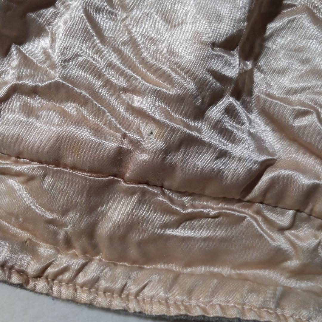 60s ビンテージ 無地 ウール スタジャン グレー×黒 ボロ 襤褸 グランジ